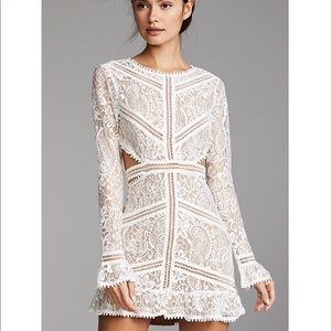 For Love and Lemons Emerie Cutout Dress in White